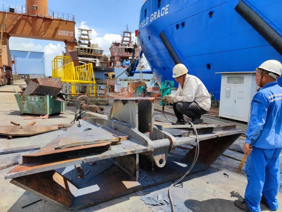 战酷暑、斗高温，美高梅
海工发扬“长征精神”保交船